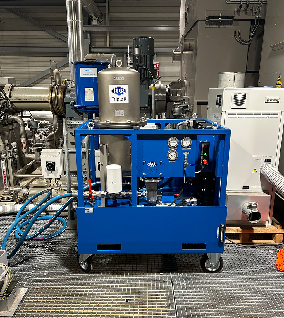 Triple R OSCA LS toegepast voor turbineolieconditionering